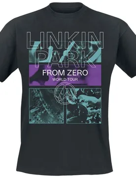 T-Shirt - From Zero To World Tour - S bis 4XL - Größe 4XL - schwarz - Lizenziertes Merchandise! - Unisex - unisex - Linkin Park - FashionsVida