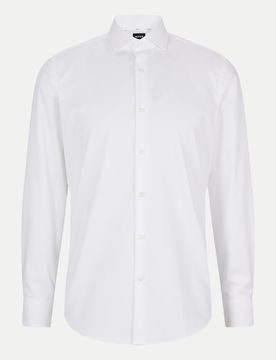 Black Regular-Fit Hemd Weiß 44
