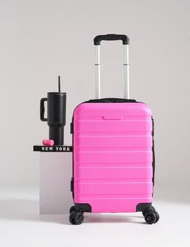 Valigia rigida da viaggio con ruote - fucsia