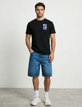 T-shirt in cotone con scritta Henri Matisse - nero