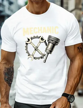 MECHANIC" Graphic-with Tool design-100% cotton summer O-neck short sleeve casual printed men's T-shirt - Aliexpress - FashionsVida