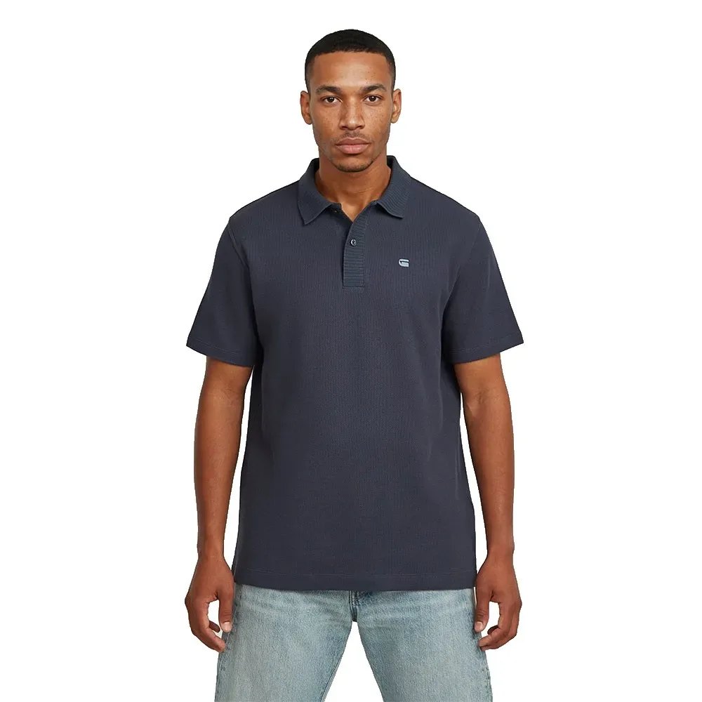 Polo A Maniche Corte Stuctured India Ink S - G-Star - FashionsVida