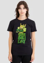 Women's Loki St Patrick's Day Loki Day T-Shirt, Black Size: Large - Black - Size: L