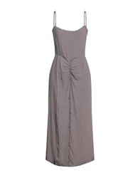 Vestido midi Mujer Gris 38 Mujer