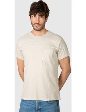 Camiseta de hombre de manga corta con panel horizontal - Massana - FashionsVida