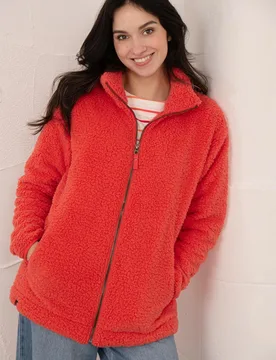Seashell Womens Full Zip Sherpa Fleece - - Size: 20 - Lighthouse - FashionsVida