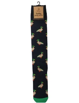 Mens Outdoor Funky Patterned Welly Socks - - Size: ONESIZE - Bartleby - FashionsVida