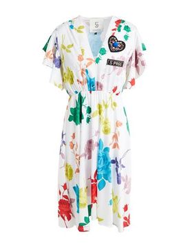 Midi-Kleid Damen Weiß XS Damen