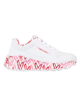 Sneakers bianche con cuori colorati UNO Lite B Lovely Luv 39 - Skechers - FashionsVida