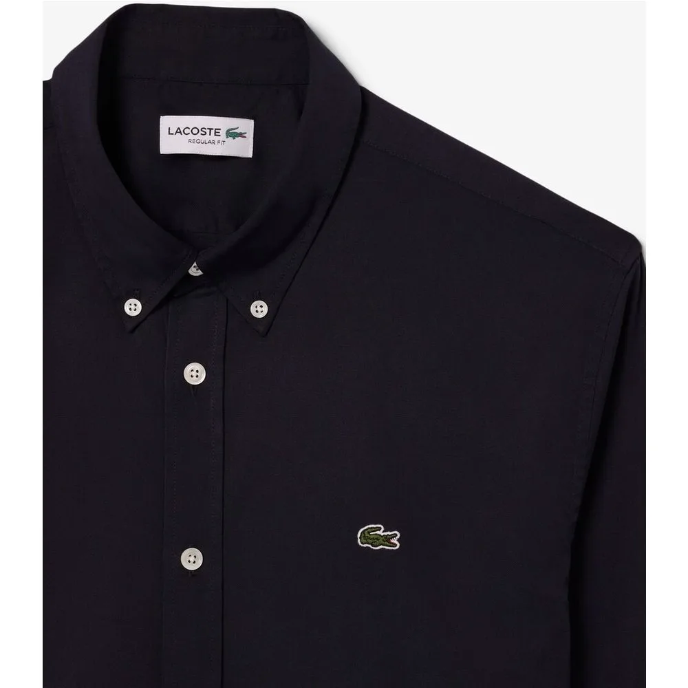 Camisa de hombre de corte regular de algodón de manga larga - Lacoste - FashionsVida