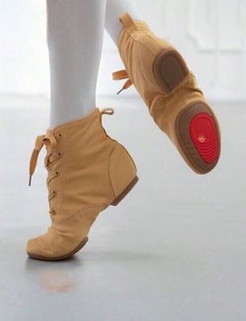 Par de botas de baile jazz de caña alta para adultos, zapatos de práctica de baile de suela blanda para uso en interiores/exteriores, nuevo estilo,