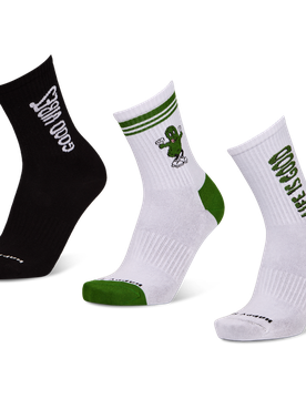 Crew 3 Pack Unisex Socken - Weiß - Größe 36-40 - Baumwolle White 36-40