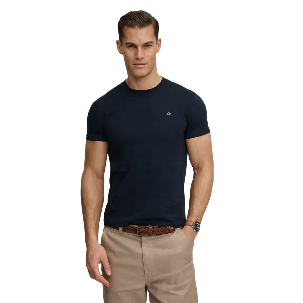 Maglietta A Maniche Corte Essential Sdco Logo Eclipse Navy / Chalk 3XL - Superdry - FashionsVida