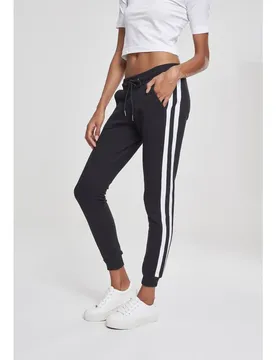 Pantaloni College Contrast Black / White / Black XS