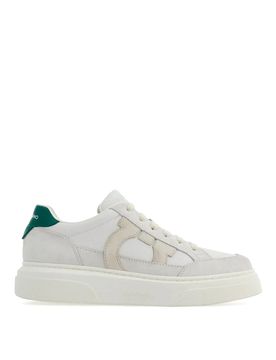 Sneaker in pelle Cassina con patch di ganci