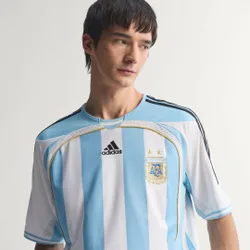 Maglia Home Argentina 2006 L White / Clear Blue