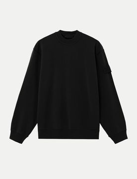 Comfort-Fit Sweatshirt Schwarz M
