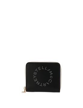 Portafoglio con logo in strass