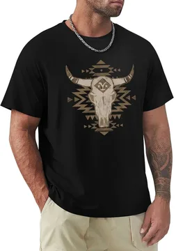 Yellowstone Vintage Distressed Southwest Cattle Skull T-Shirt Work Casual Loose Fit T-Shirt - Aliexpress - FashionsVida