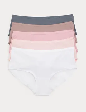 Pk Microfibre Low Rise Shorts Brown Haze female - M&S - FashionsVida