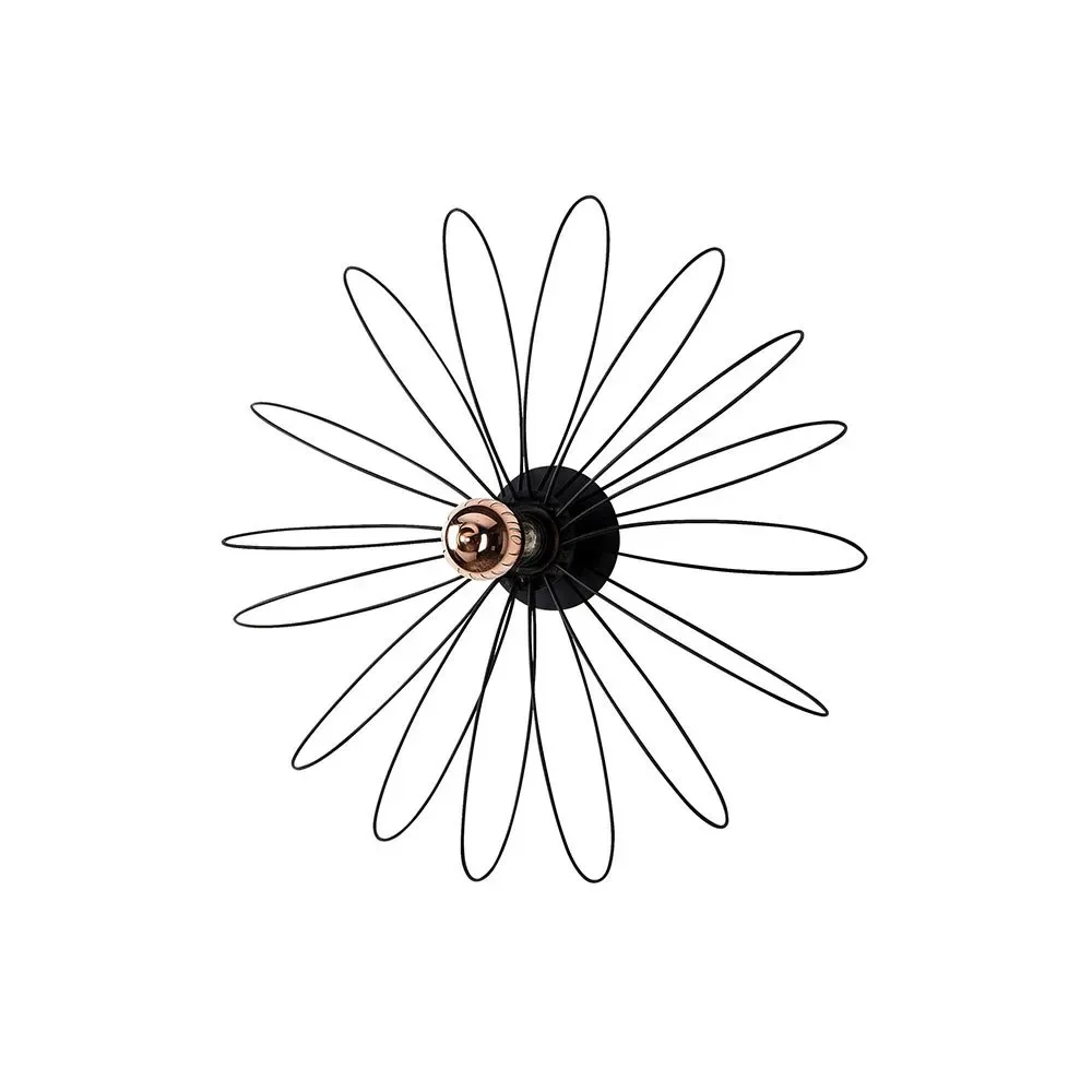 Applique Murale E27 58x12x58 Cm 40w Black One Size - Wellhome - FashionsVida