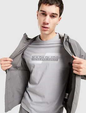 Ruckert Front Graphic T-Shirt - Herren, Grau - male - Size: M - Napapijri - FashionsVida