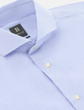 Camisa de rayas de algodón slim fit - Boggi Milano - FashionsVida