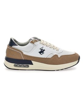 Sneakers bianche beige e blu Polo Club Team Mix 45