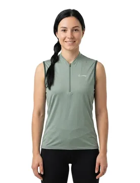 Maillot Sans Manches Half Zip Plain - Loeffler - FashionsVida