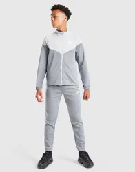 Poly Chevron Trainingsanzug Kinder, Grau - unisex - Size: 10-12Y