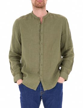 Camicia in lino VERDE MILITARE XXL
