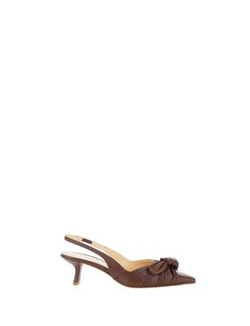 Décolleté slingback pelle MARRONE 36