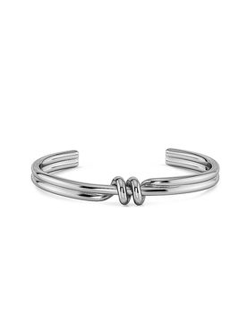 Brazalete giratorio de acero plata L
