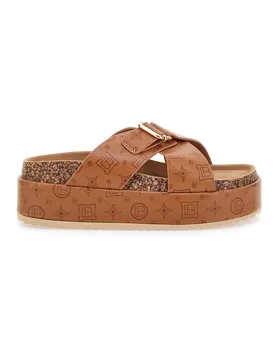 Ciabatte Cognac Con Flatform 8627 38 - Laura Biagiotti - FashionsVida