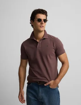 Polo clásico liso para hombre - Silbon - FashionsVida