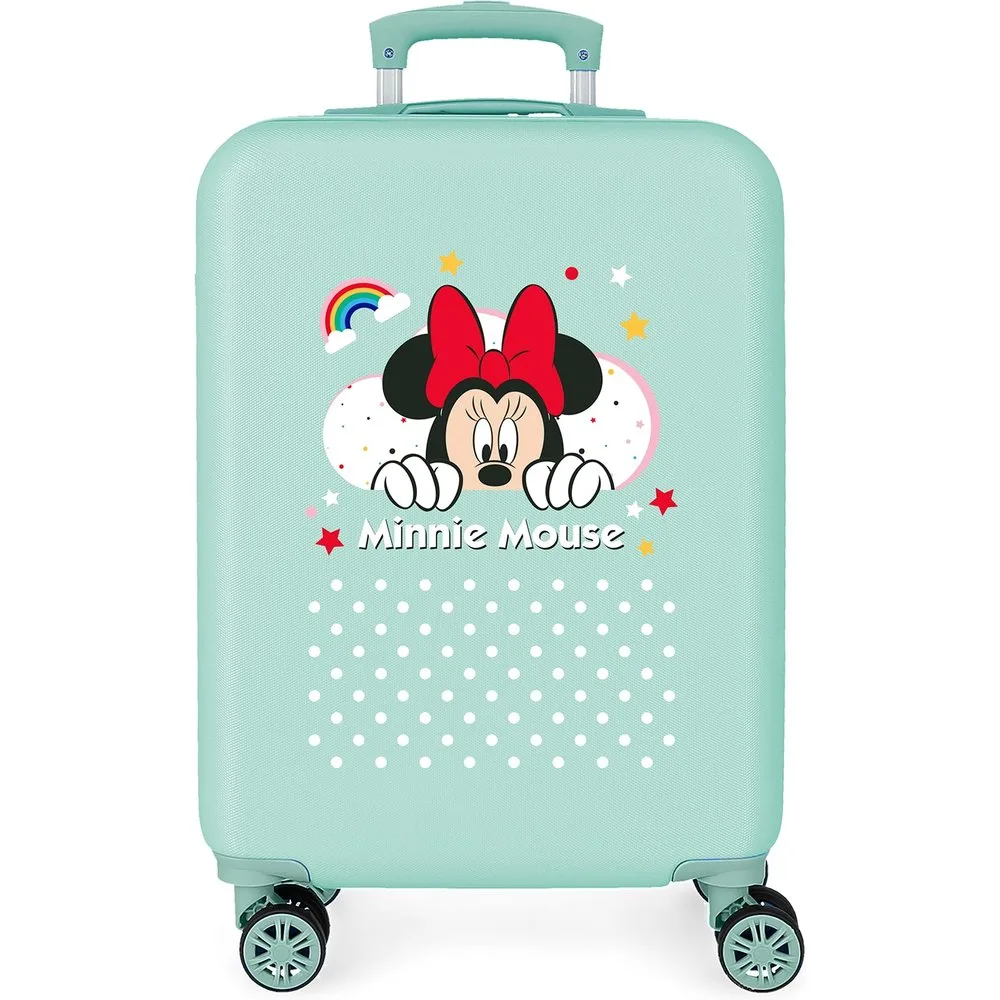 Maleta de cabina infantil Minnie Rainbow rígida con capacidad de 34L - Disney - FashionsVida