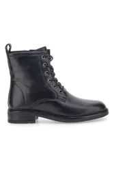 Anfibi neri con stringhe e zip laterale KI5242 39