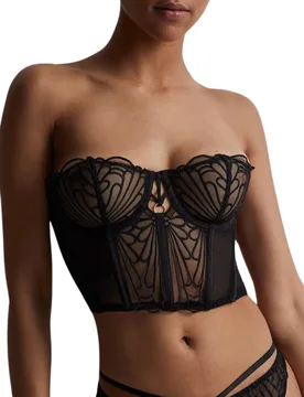 Womens L'Indomptable Bustier - Black Polyamide - Size 36c - Aubade - FashionsVida