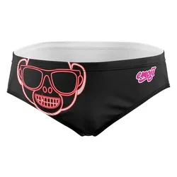 Emoji Monkey Neon Swimming Brief Multicolour XL Men