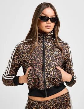 Womens Firebird All Over Leopard Print Maglia - Multicolor, multicolor multicolor Donna taglia XS - Adidas - FashionsVida