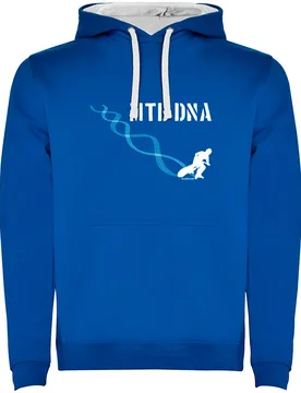 Felpa Con Cappuccio Mtb Dna Two-colour Royal Blue / White - Kruskis - FashionsVida