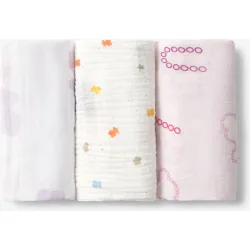 Pack de 3 muselinas 38x38 cm Baby multi estampadas