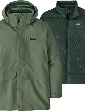 Parka chaude et imperméable - M's Tres 3-in-1 Parka Old Growth Green - Taille S - Kaki - Patagonia - FashionsVida