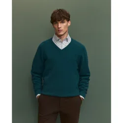 Jersey pico lambswool hombre