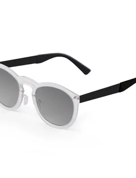 Ibiza Sunglasses Transparent White Smoke Gradient Whith Matte Black Temple/CAT2 Men,Women - Ocean Sunglasses - FashionsVida