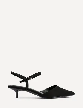 Women's Vogue Black Faux Suede Kitten Court Heel Size: 7-Standard Fit - Black - Size: 7-Standard Fit - Linzi - FashionsVida