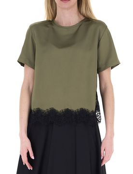 Blusa girocollo VERDE MILITARE 46