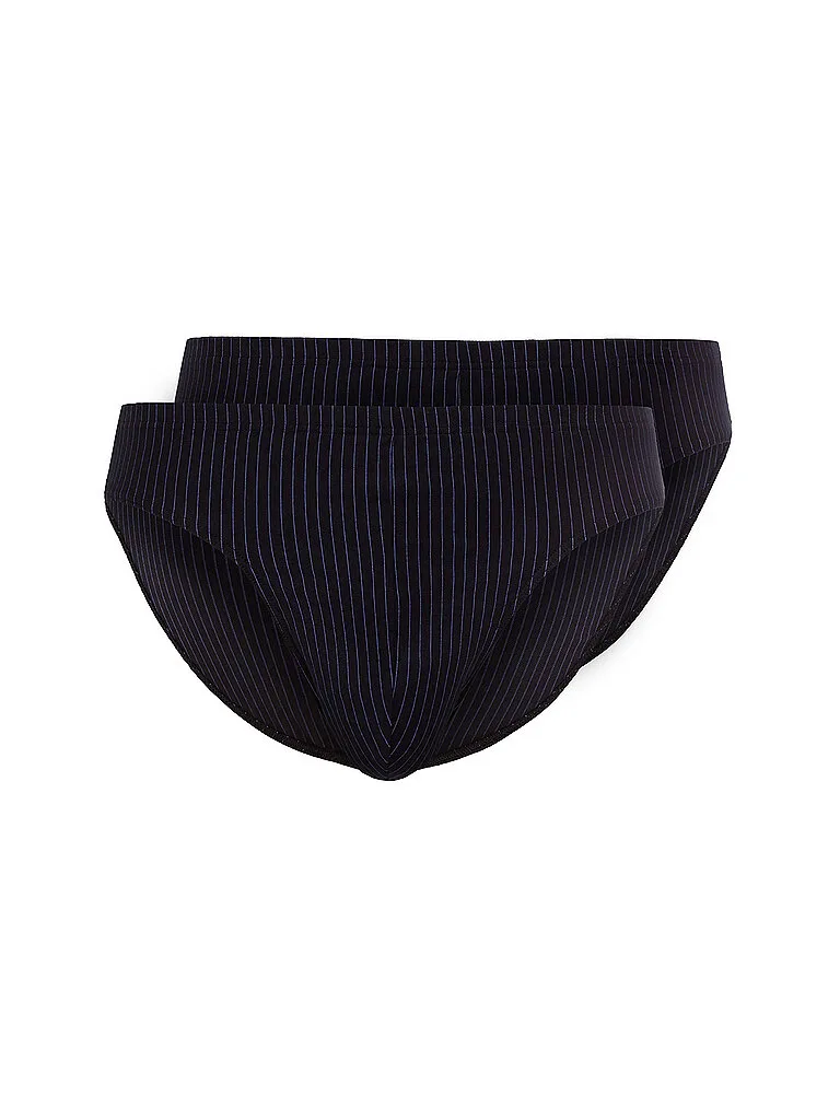 Slip lot de 2 COTTON MULTIPACK rayures ombrées noir M - Skiny - FashionsVida