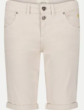 Jeans-Bermudas mit Schmucksteinen Beige 40 - Cartoon - FashionsVida