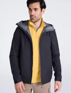 Aerovent Men's Waterproof Packable 2. 5 Layer Jacket - Black - Mountain Warehouse - FashionsVida